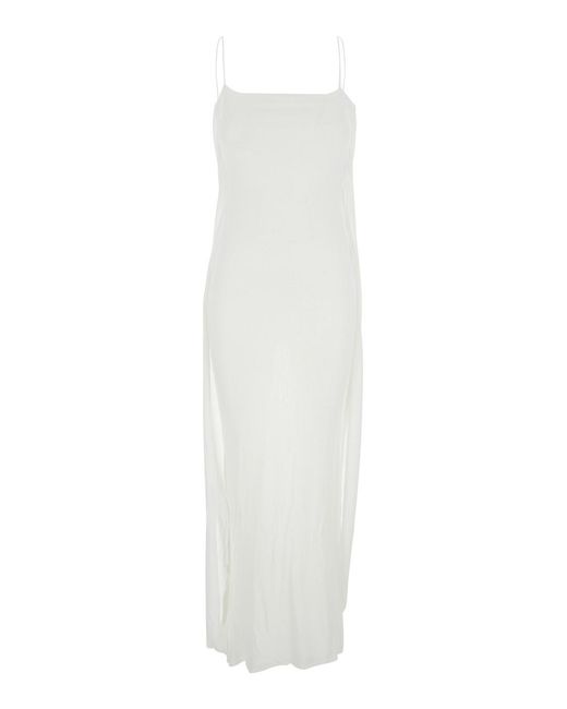 Jacquemus White Dress With Straight Neckline