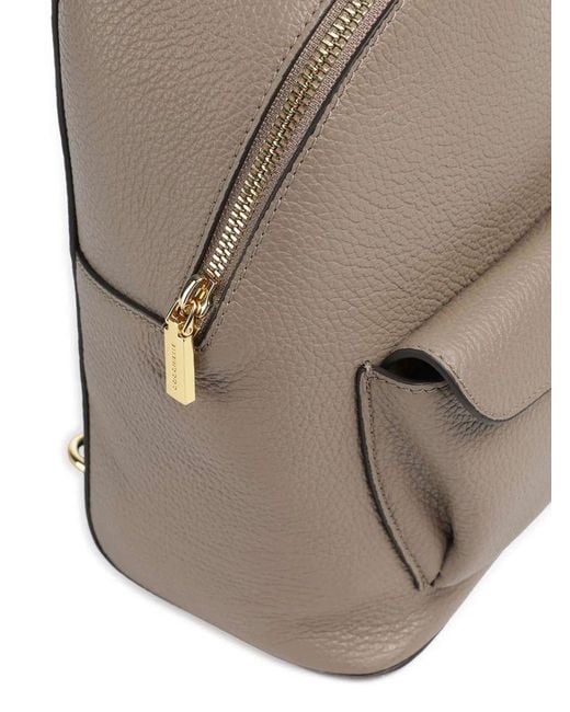 Coccinelle White Backpack Grained Leather Bags Backpacks