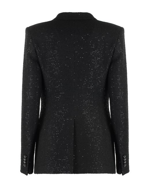 Tagliatore Black Blazer Sequin Polyamide Blazers