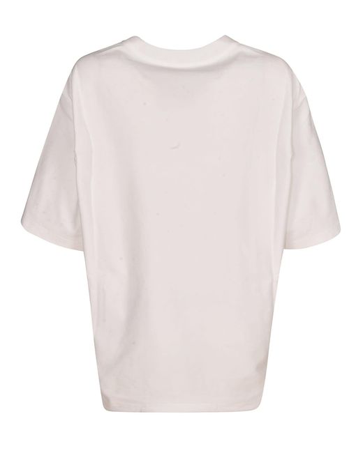Prada White Oversized Round Neck T-Shirt for men