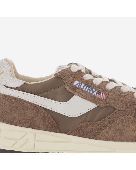 Autry Brown Sneakers Reelwind Leather Trainers