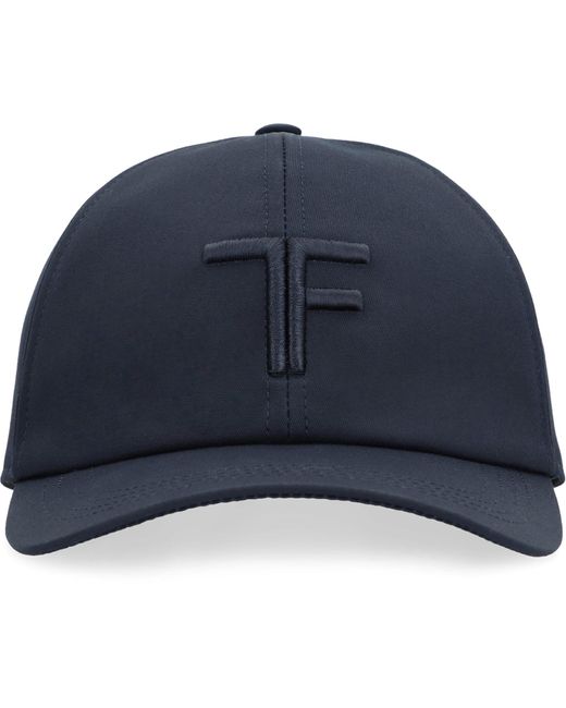 Tom Ford Blue Logo Embroidery Baseball Cap for men