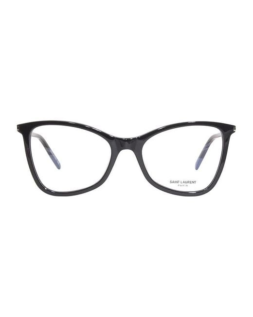 Saint Laurent Black Frame And Lens Eyeglasses