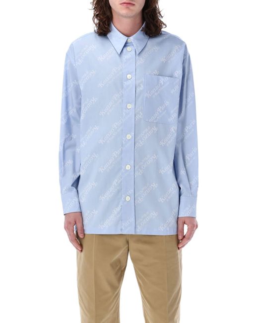 KENZO Blue Verdy Over Shirt for men