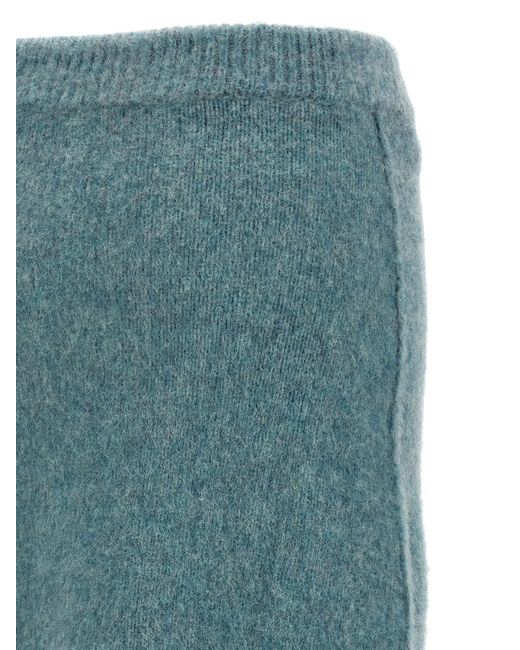 Jil Sander Blue Wool Knit Skirt