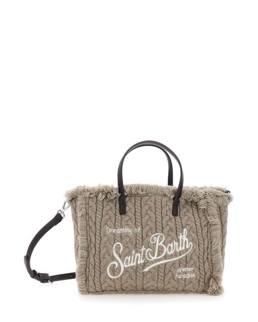 Mc2 Saint Barth Metallic Shoulder Bag Colette Wool Braid N Polyester