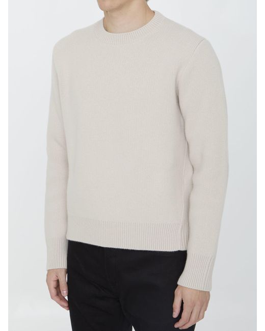 Lanvin White Wool And Cashmere Sweater for men