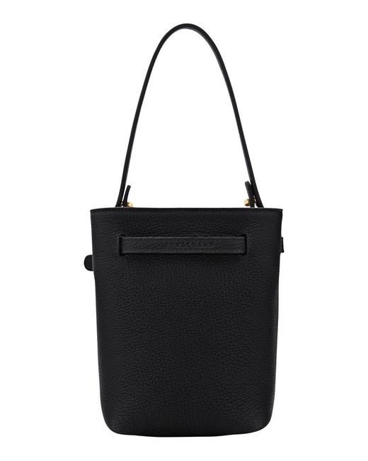 Longchamp Black Handbag Calf Leather Bag