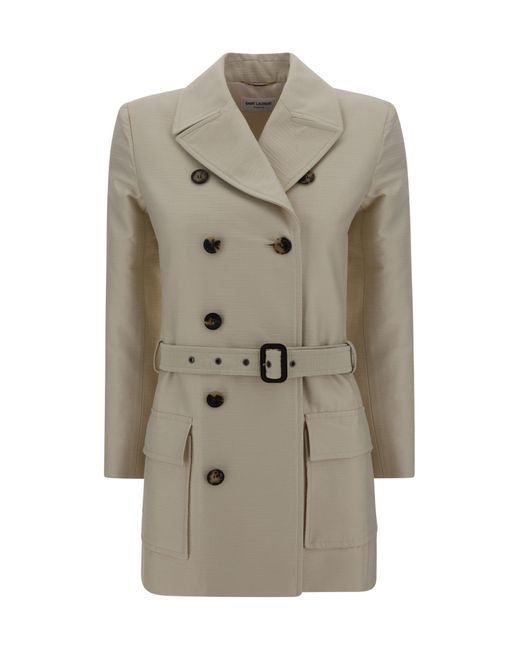 Saint Laurent Gray Coats