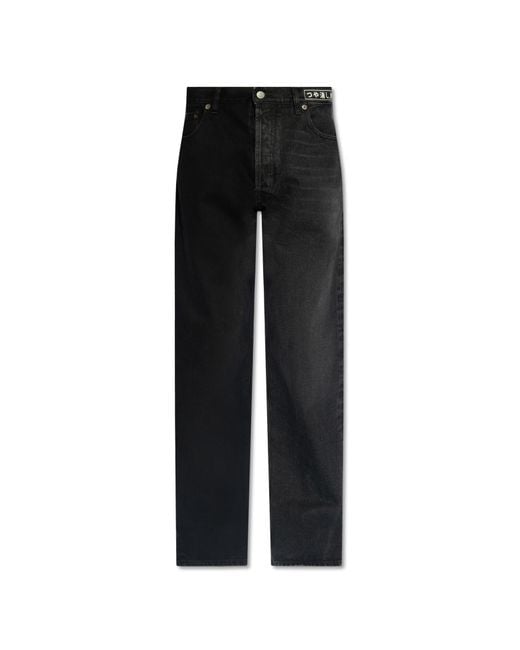 MM6 by Maison Martin Margiela Black Jeans With Straight Legs