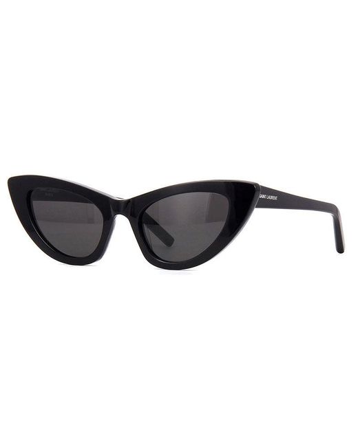 Saint Laurent Black Sunglasses Cat Eye Full Rim, Frame And Lens Sl213Lily001