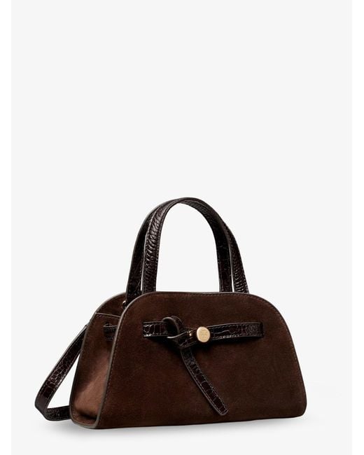 Tory Burch Brown Suede Satchel Bag Romy Shoulder