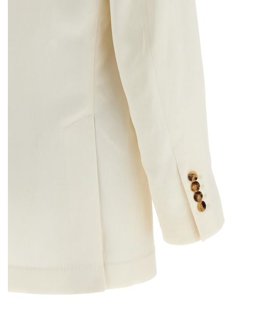 Brunello Cucinelli Natural Silk Blazer Clothing for men