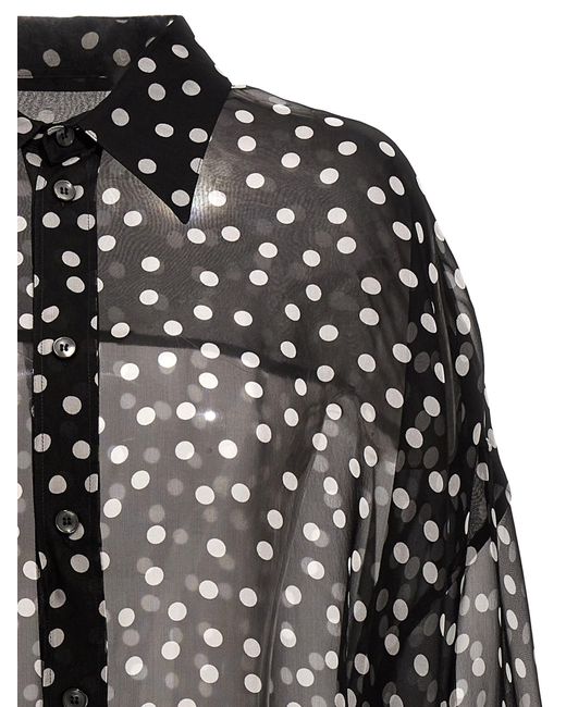 Dolce & Gabbana Black Polka Dot Shirt for men