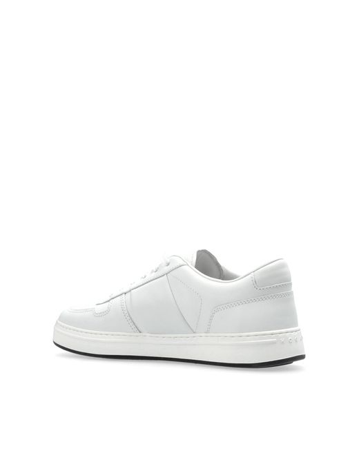 Hogan White H-Stripes Logo Sneakers Shoes for men