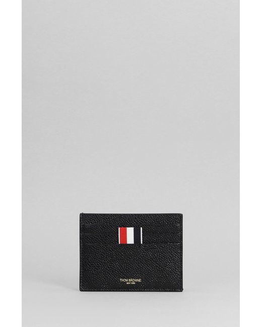 Thom Browne Wallet In Black Leather for men