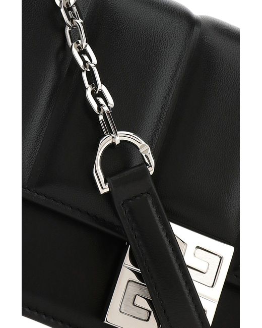 Givenchy Black Leather Medium 4G Crossbody Bag