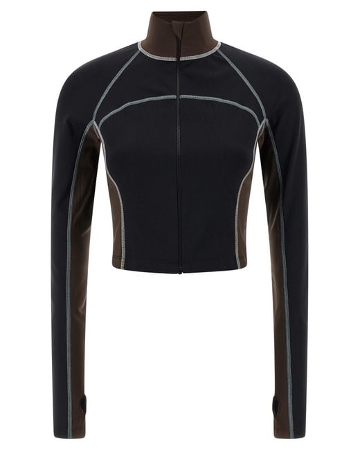 Fendi Black Color Block Tops