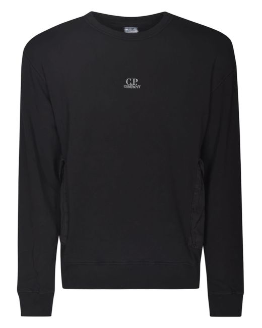 C P Company Black Logo Sweatshirt for men