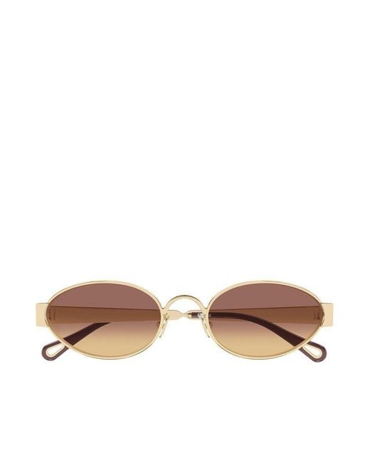 Chloé Brown Chloe Sunglasses- Metal Eyewear