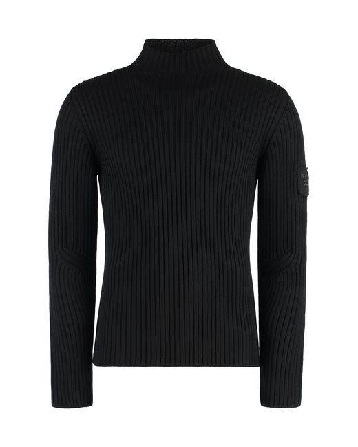 Prada Black Virgin Wool Turtleneck Sweater for men