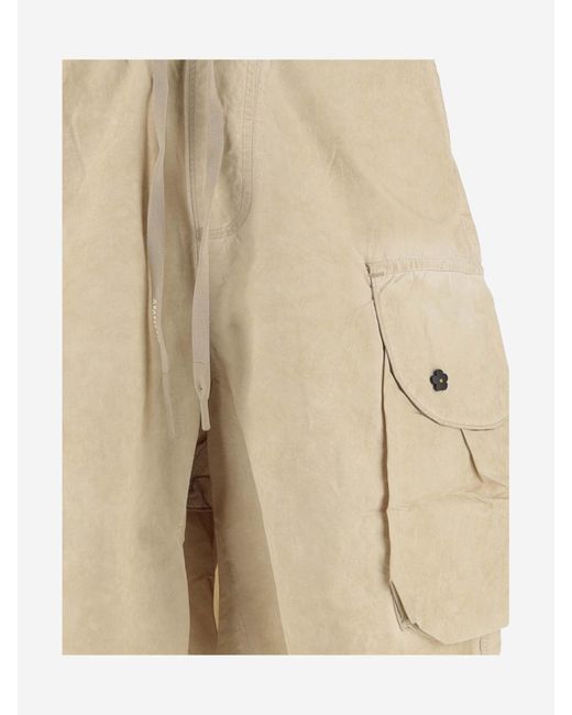 A PAPER KID Natural Cotton Blend Cargo Shorts for men