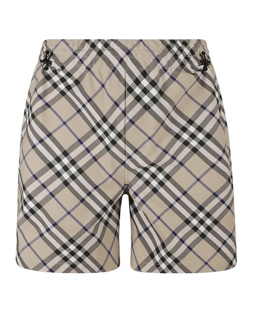 Burberry Gray Lichen Ip Check Shorts for men