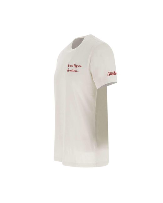 Mc2 Saint Barth White Portofino Cotton T-Shirt for men