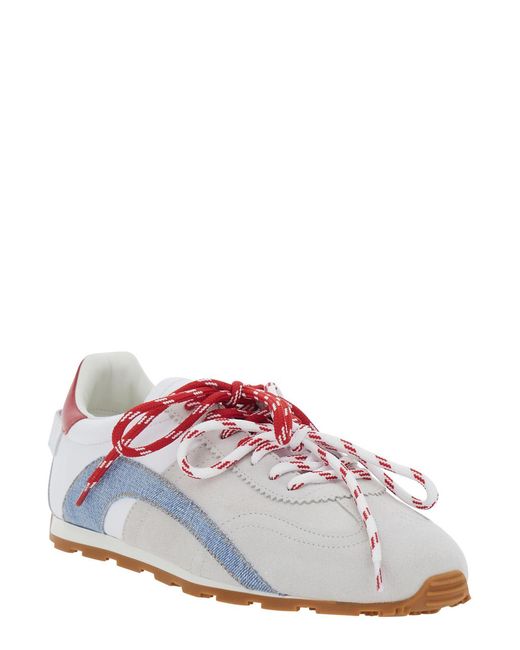 DSquared² White Sneakers Dc-642 With Contrast Detail On The Back for men
