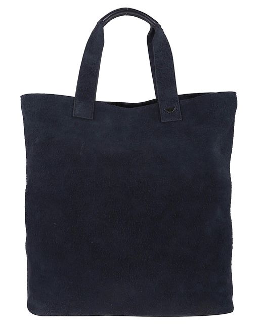 Emporio Armani Blue Logo Plaque Top Handle Bag for men