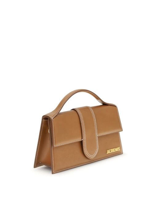 Jacquemus Brown Top-Handle Bag Calf Leather Bos Taurus Handbags