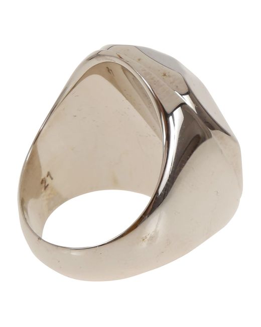 Alexander McQueen Natural Faceted Stone Ring for men