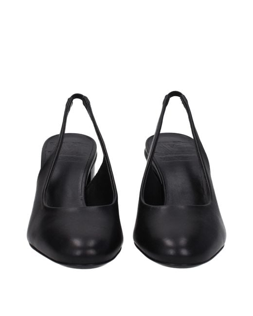 Max Mara Blue Slingback Heels Square Toe Block Heel