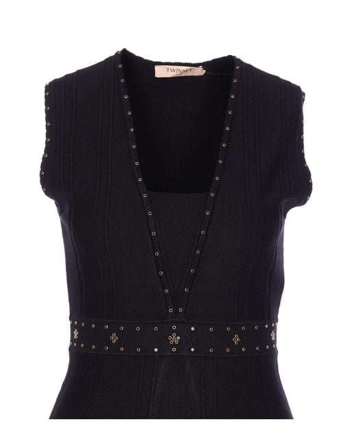 Twinset Black Knitted Dress