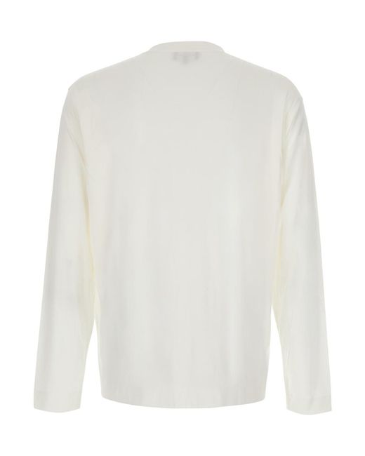 Emporio Armani White Long-Sleeved Modal T-Shirt T-Shirts for men