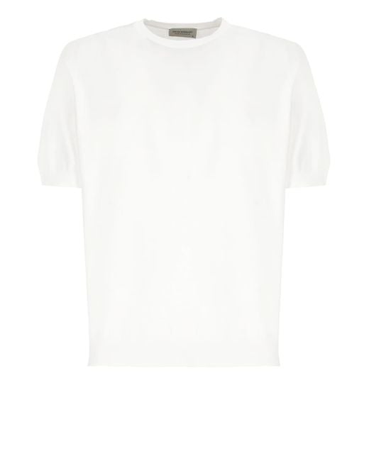 John Smedley White Kempton T-Shirt for men