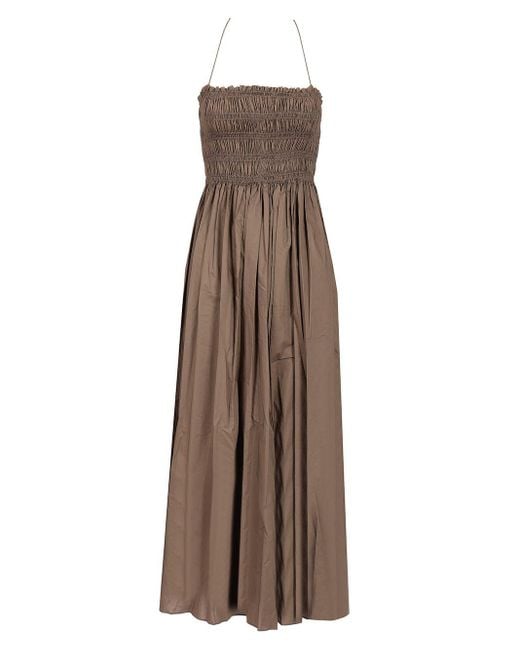 Matteau Shirred Bodice Dress Dresses in Natural | Lyst