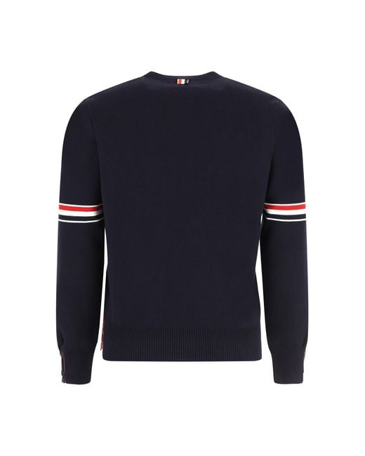 Thom Browne Blue Sweater Cotton for men