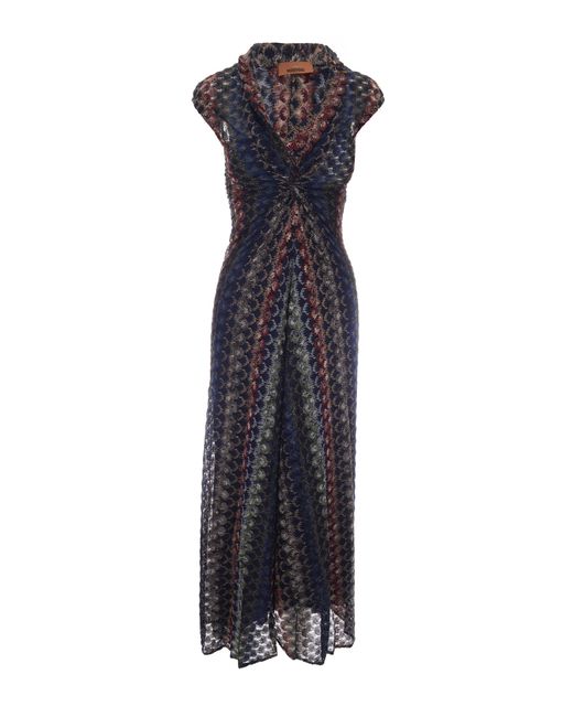 Missoni Blue Abito Lungo Multi Dark Version