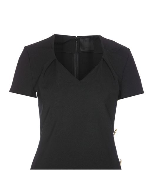 Givenchy Black Side Button Dress