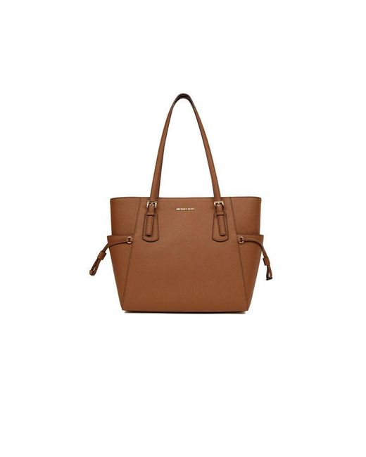 Michael Kors Brown Tote Bag Leather Tote-Bags