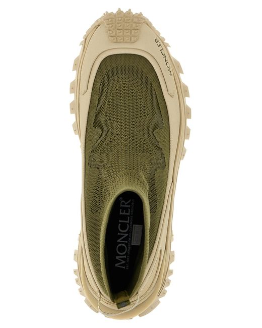 Moncler Green Trailgrip Knit Sneakers for men