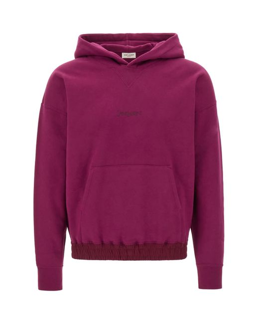 Saint Laurent Purple Tyrian Cotton Sweatshirt for men