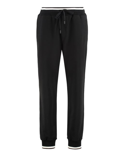 Dolce & Gabbana Black Track Pants Cotton for men