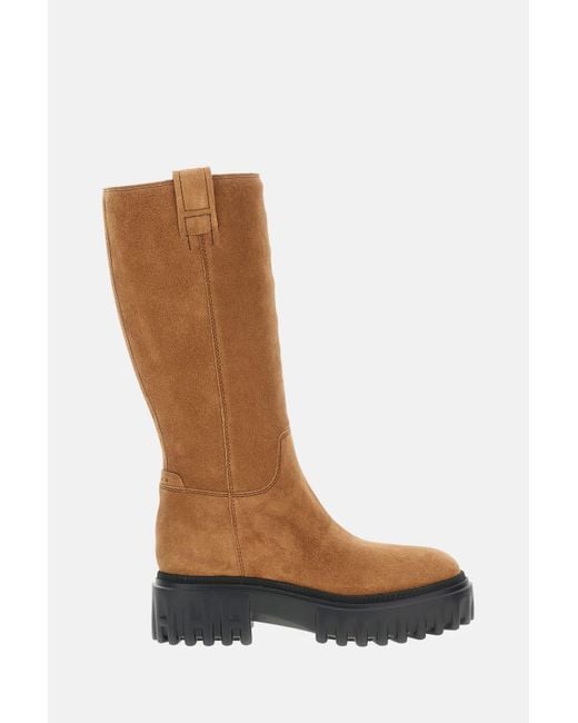 Hogan White Suede Boots