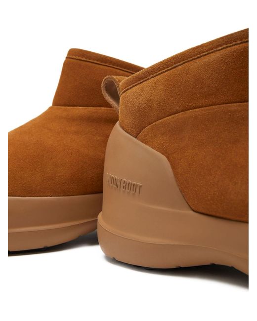 Moon Boot Brown Luna Suede Low Boots