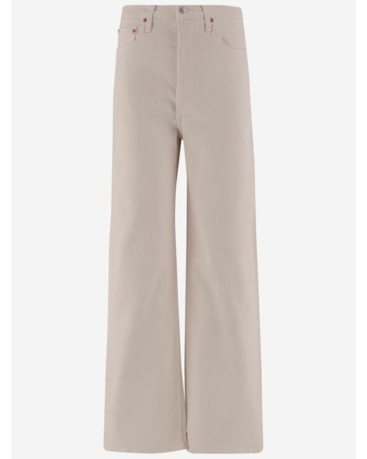 Re/done Natural Stretch Cotton Pants