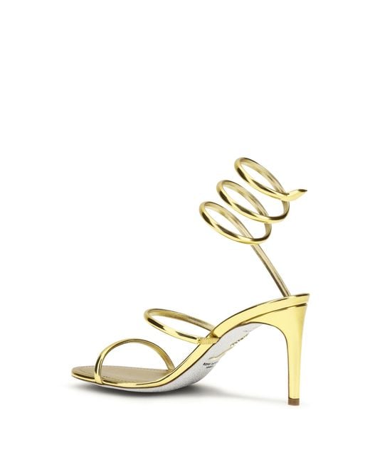 Rene Caovilla Metallic Cleo Sandals Leather Calf Bos Taurus