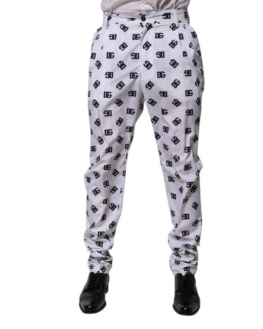 Dolce & Gabbana Blue Logo Cotton Skinny Denim Trouser Pants And Polyester for men
