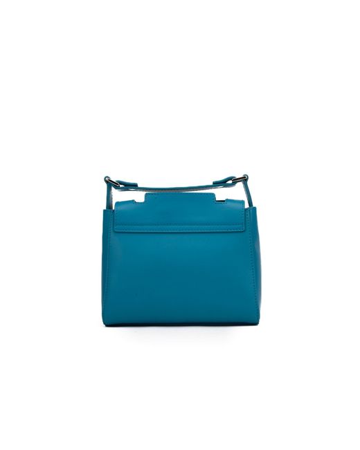 Orciani Blue Sveva Vanity Mini Leather Bag